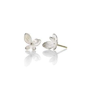 John Iversen Silver Tiny Hydrangea Stud Earrings  | Quadrum Gallery