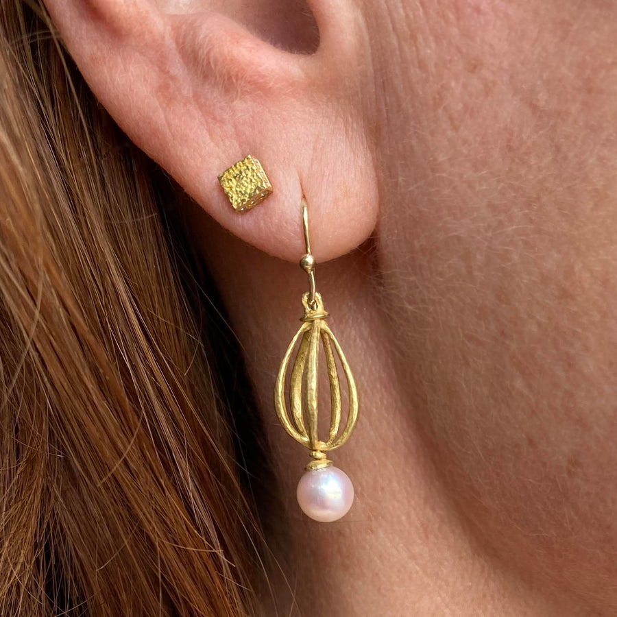 John Iversen Apartment Earrings with Pearl Drops | Quadrum Gallery