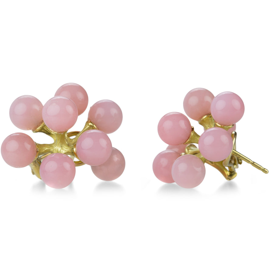 John Iversen Small Jacks Earrings with Pink Opal  | Quadrum Gallery