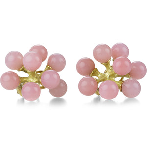 John Iversen Small Jacks Earrings with Pink Opal  | Quadrum Gallery