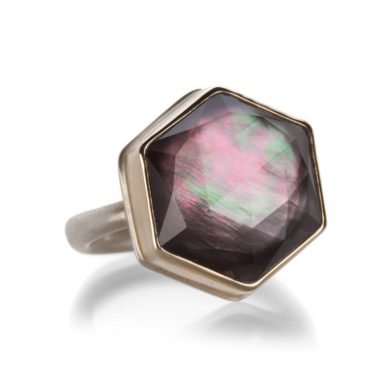Jamie Joseph Rock Crystal and Mother of Pearl Ring | Quadrum Gallery