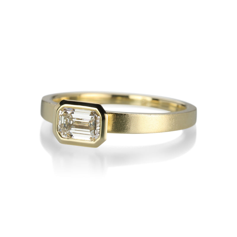 Jamie Joseph Bezel Set Emerald Cut Diamond Ring | Quadrum Gallery
