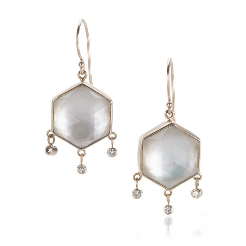 Jamie Joseph Rock Crystal over Mother of Pearl Earrings | Quadrum Gallery