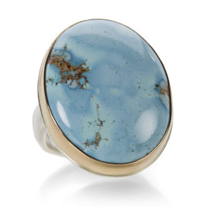 Jamie Joseph Large Oval Kazakhstani Turquoise Ring | Quadrum Gallery