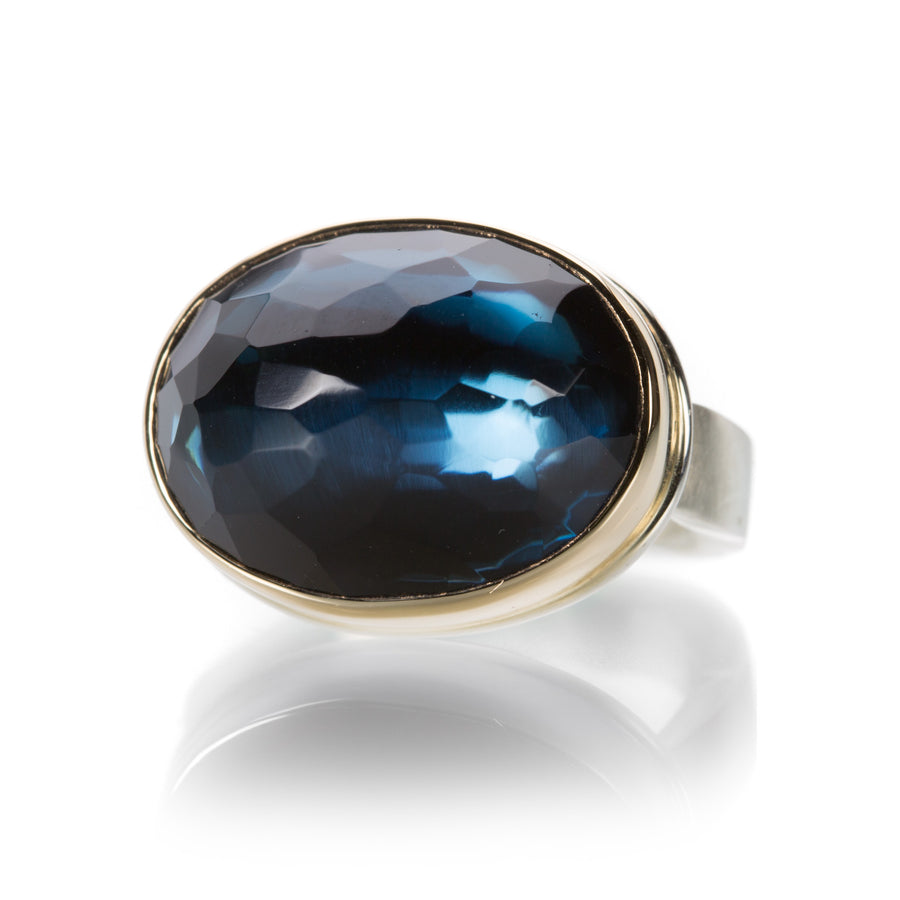 Jamie Joseph Oval London Blue Topaz Ring | Quadrum Gallery