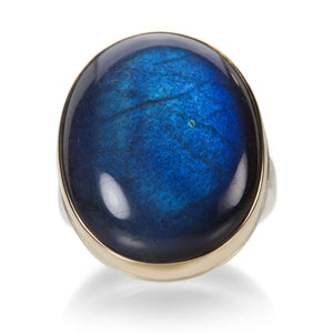 Jamie Joseph Vertical Oval Labradorite Ring | Quadrum Gallery