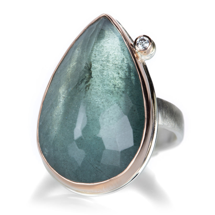 Jamie Joseph Teardrop Moss Aquamarine Ring | Quadrum Gallery