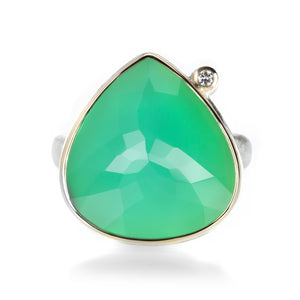 Jamie Joseph Inverted Lotus Chrysoprase Ring | Quadrum Gallery