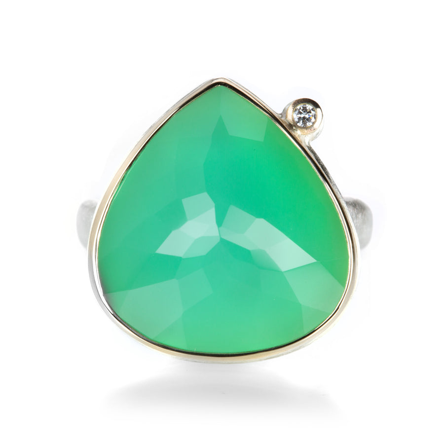 Jamie Joseph Inverted Lotus Chrysoprase Ring | Quadrum Gallery