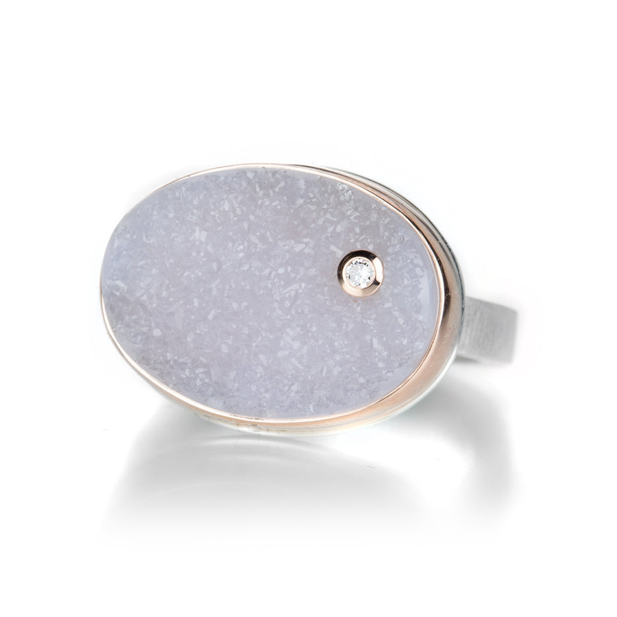 Jamie Joseph Oval White Drusy Ring | Quadrum Gallery