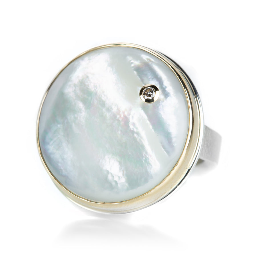 Jamie Joseph Round Mother of Pearl Ring  | Quadrum Gallery