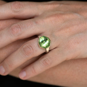 Jamie Joseph Asymmetrical Peridot Ring | Quadrum Gallery