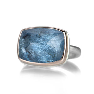 Jamie Joseph Small Rectangular Inverted Aquamarine Ring | Quadrum Gallery