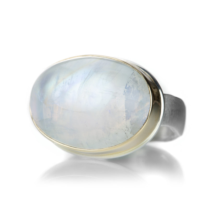 Jamie Joseph Oval White Rainbow Moonstone Ring | Quadrum Gallery