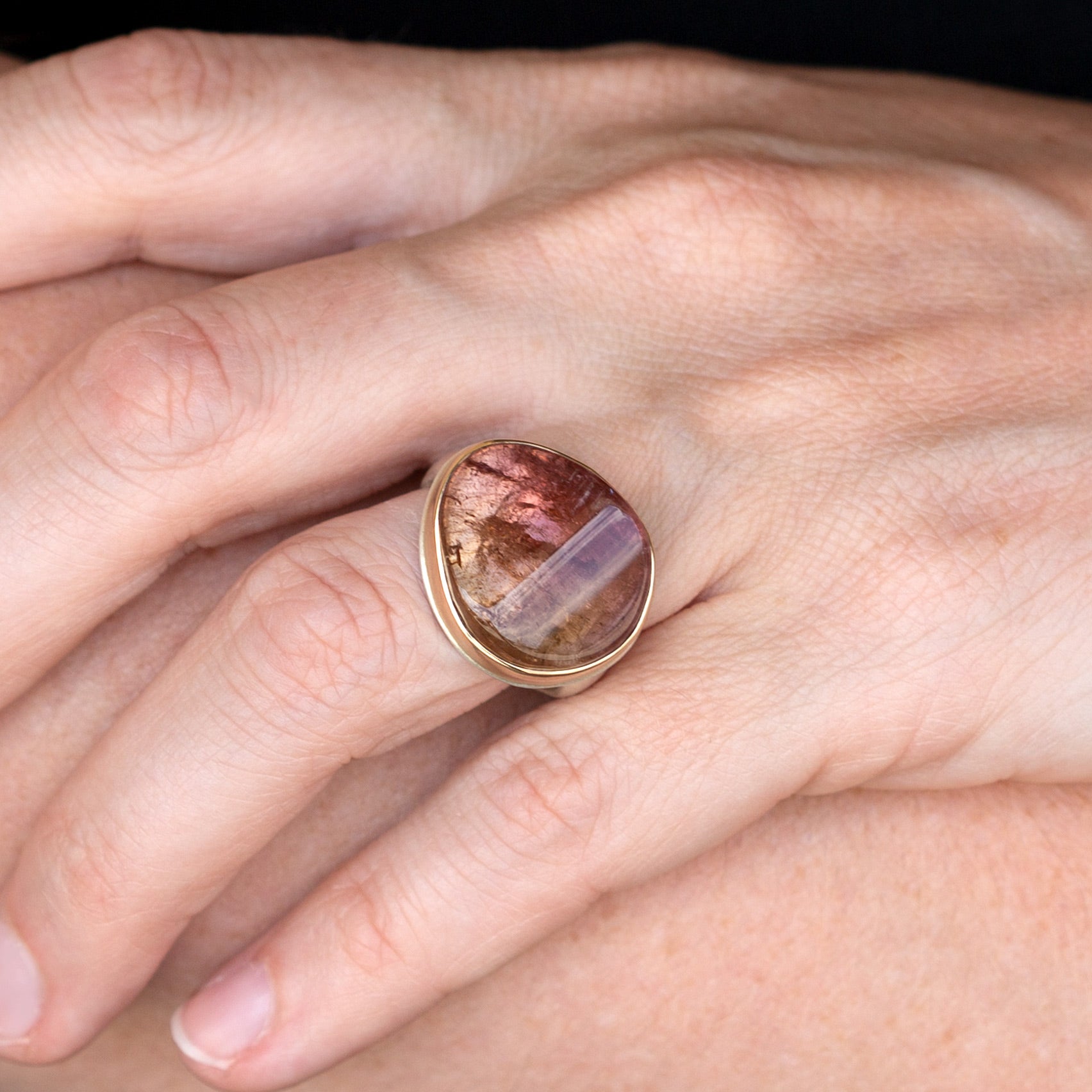 Kalpit Pink Tourmaline Ring | Over The Moon