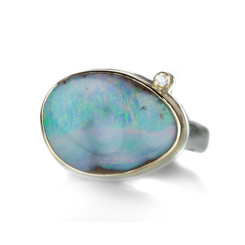 Jamie Joseph Boulder Opal Ring with Diamond | Quadrum Gallery