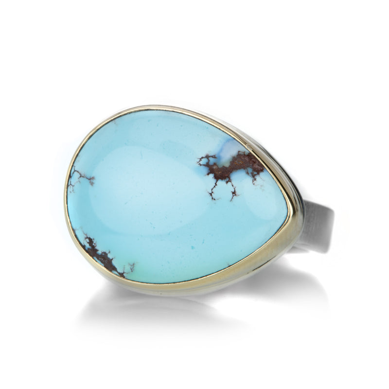 Jamie Joseph Teardrop Shaped Kazakhstani Turquoise Ring | Quadrum Gallery