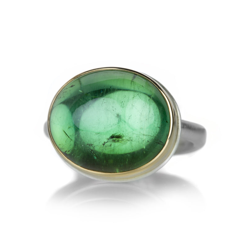 Jamie Joseph Oval Horizontal Green Tourmaline Ring | Quadrum Gallery