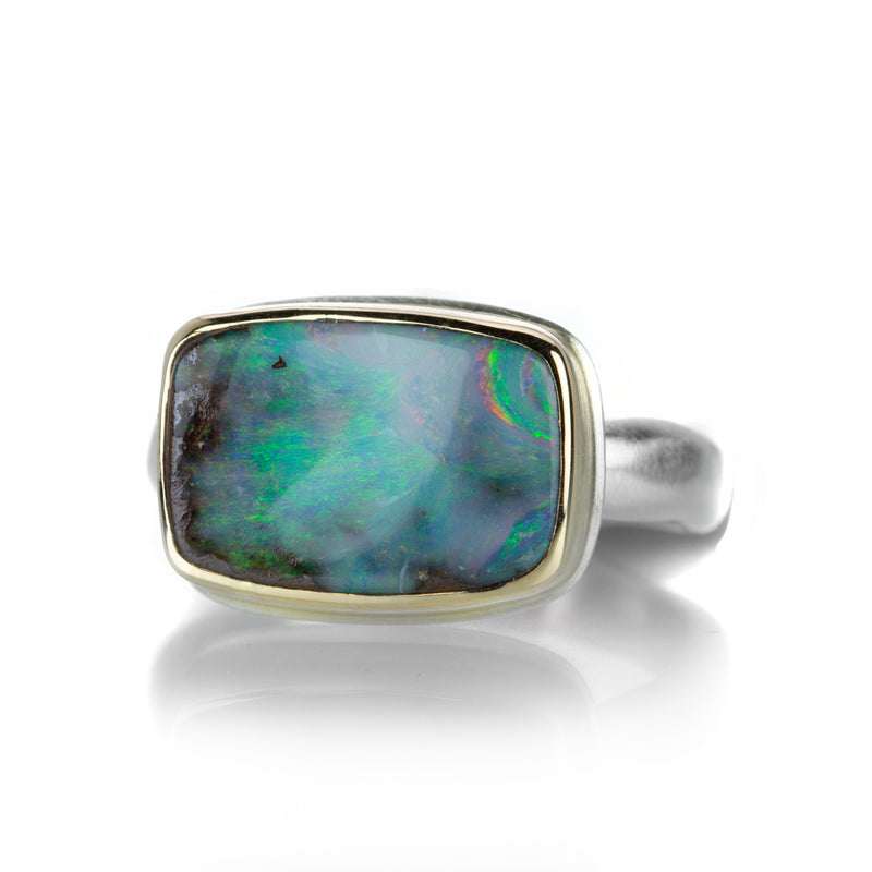 Jamie Joseph Small Rectangular Boulder Opal Ring | Quadrum Gallery