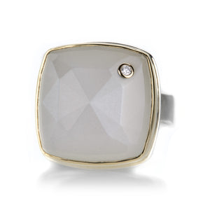 Jamie Joseph Square Rose Cut White Moonstone Ring | Quadrum Gallery