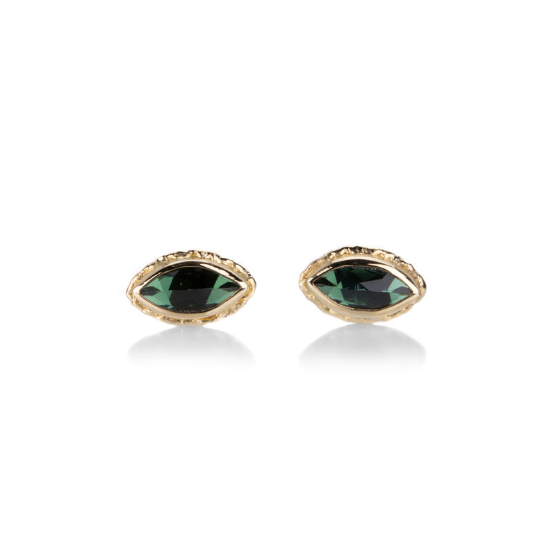 Jamie Joseph Marquise Blue Green Tourmaline Studs | Quadrum Gallery