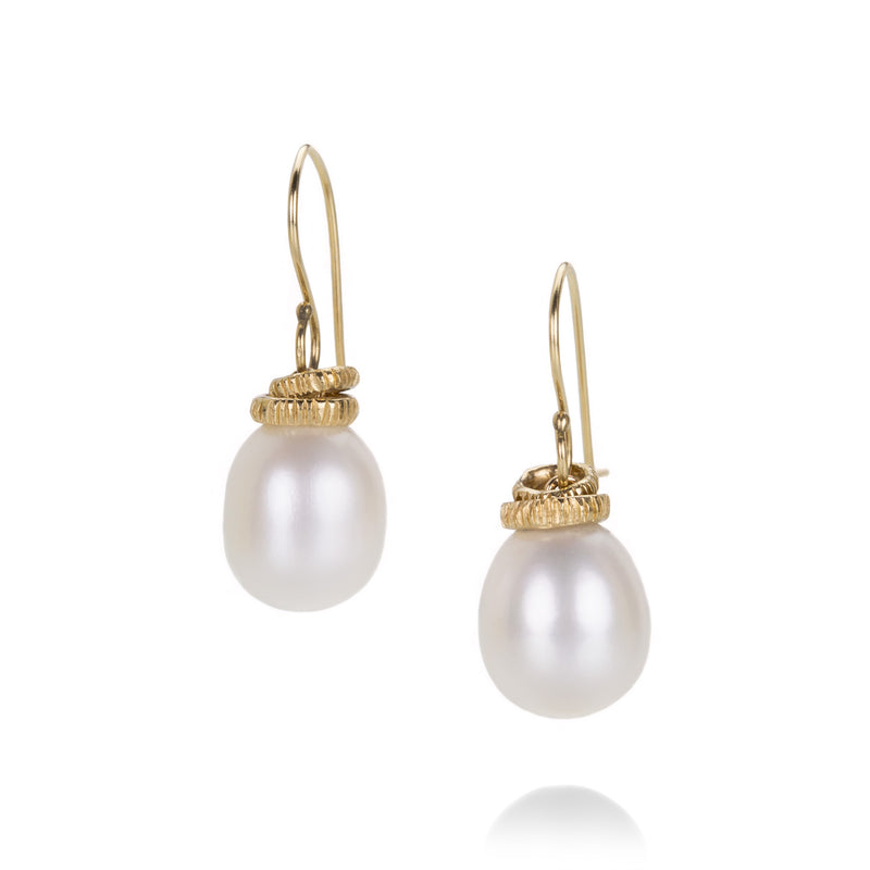 Jamie Joseph Cultured White Pearl Drop Earrings | Quadrum Gallery