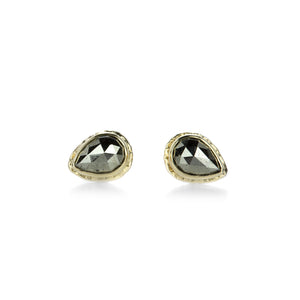 Jamie Joseph Teardrop Pyrite Stud Earrings  | Quadrum Gallery