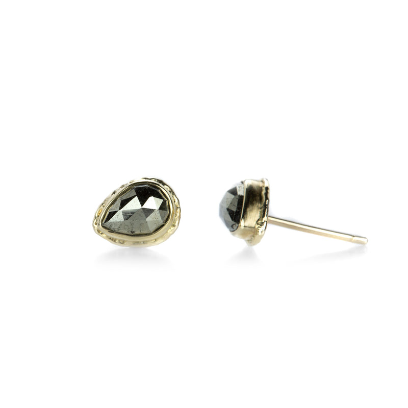 Jamie Joseph Teardrop Pyrite Stud Earrings  | Quadrum Gallery