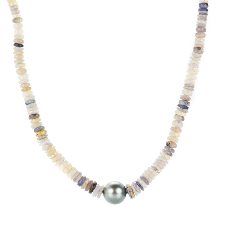 Kimberlin Brown Multicolored Opal Necklace with Tahitian Pearl | Quadrum Gallery