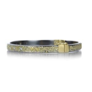 Kate Maller Essential Dusted Hinged Bangle with Diamonds | Quadrum Gallery