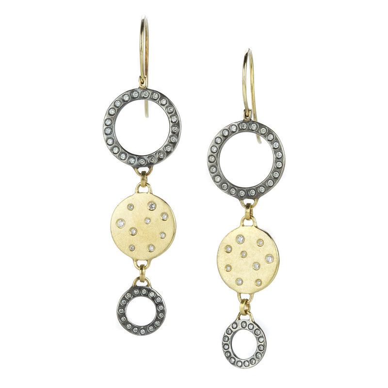 Kate Maller Triple Drop Scattered Diamond Earrings | Quadrum Gallery