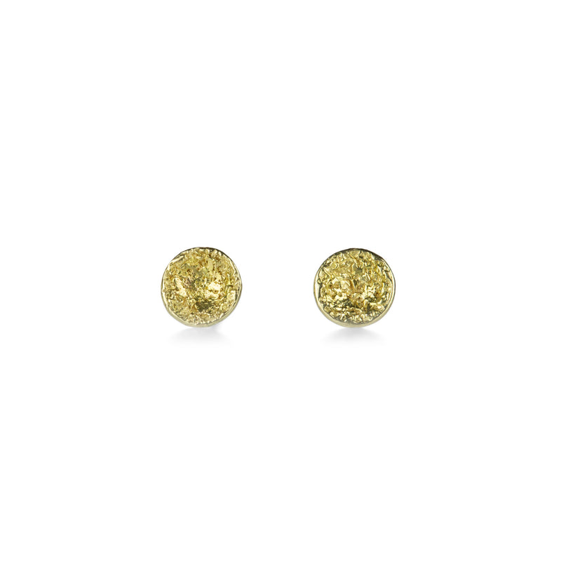 Kate Maller Petite Double Gold Moon Surface Studs | Quadrum Gallery