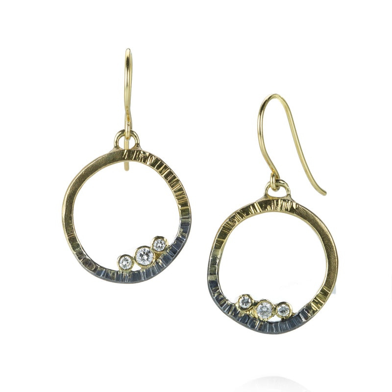 Kate Maller Mini Turning Aspen Earrings with Diamonds | Quadrum Gallery