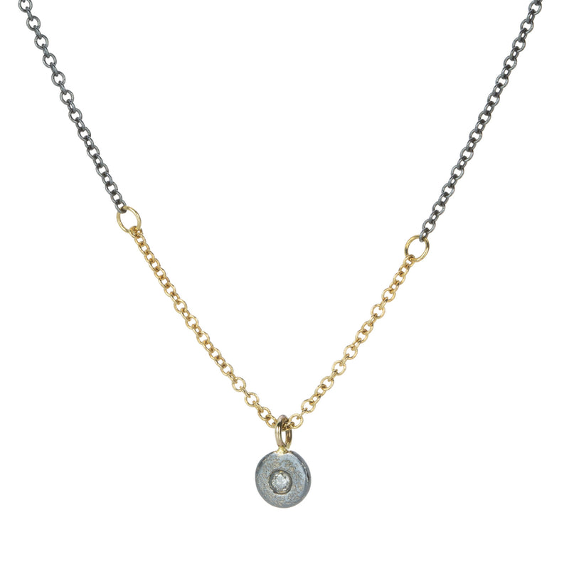 Kate Maller Mixed Metal Diamond Pebble Necklace | Quadrum Gallery
