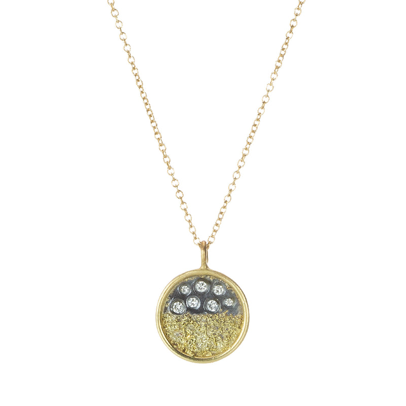 Kate Maller Round Traveler's Coin Necklace with Diamonds | Quadrum Gallery