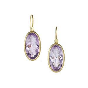 Lola Brooks Long Oval Amethyst Drop Earrings | Quadrum Gallery