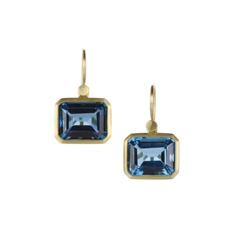 Lola Brooks Emerald Cut London Blue Topaz Drop Earrings | Quadrum Gallery