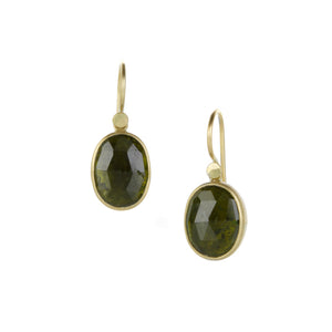 Lola Brooks Oval Olive Green Tourmaline Earrings | Quadrum Gallery