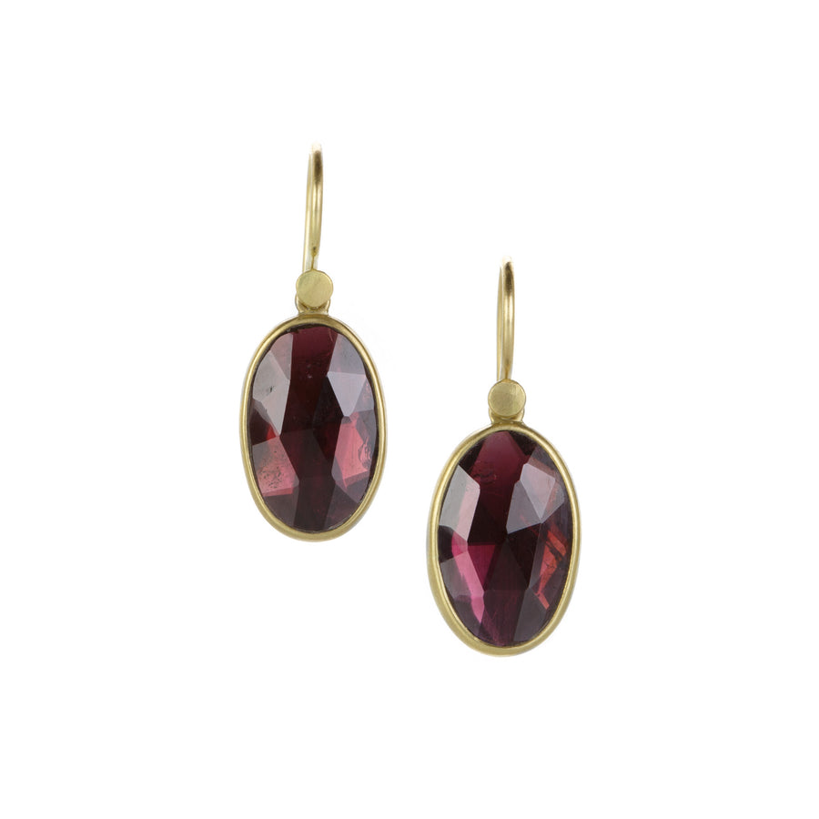 Lola Brooks Oval Rose Cut Garnet Earrings | Quadrum Gallery