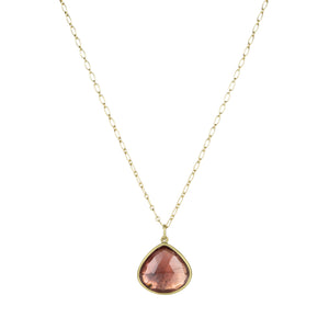Lola Brooks Peach Tourmaline Pebble Pendant Necklace | Quadrum Gallery
