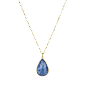 Lola Brooks Faceted Teardrop Tanzanite Pendant Necklace | Quadrum Gallery