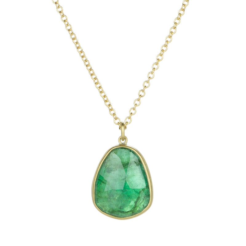 Lola Brooks Emerald Pebble Drop Pendant Necklace | Quadrum Gallery