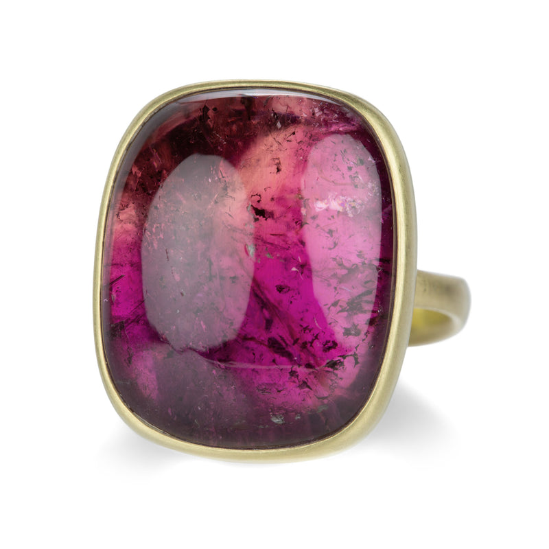 Lola Brooks Pink Orange Cushion Tourmaline Ring | Quadrum Gallery