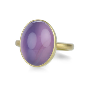 Lola Brooks Oval Lavender Chalcedony Ring | Quadrum Gallery