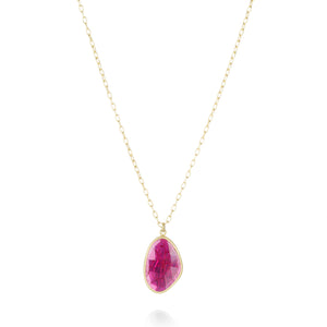 Lola Brooks Rose Cut Ruby Pendant Necklace | Quadrum Gallery