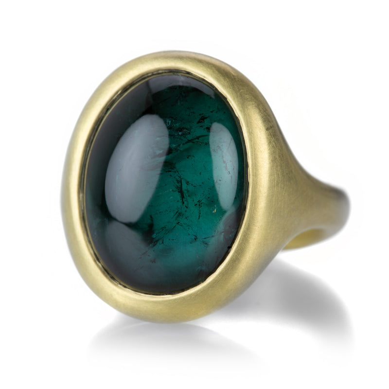 Lola Brooks Oval Deep Green Blue Tourmaline Ring | Quadrum Gallery