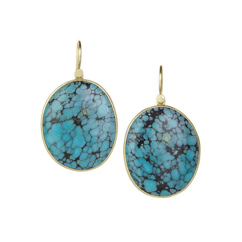 Lola Brooks Oval Tibetan Turquoise Earrings | Quadrum Gallery