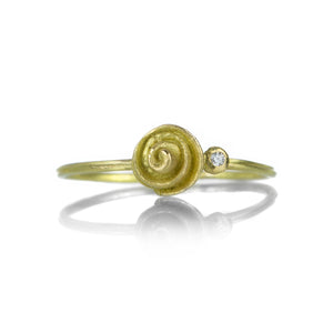 Lene Vibe Swirl Ring with Diamond | Quadrum Gallery