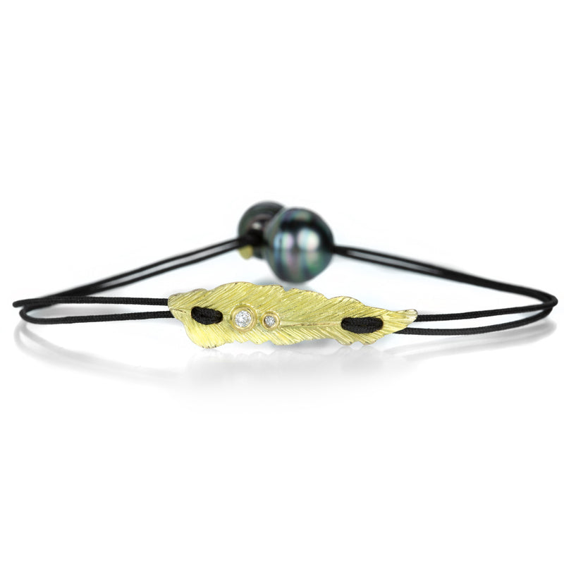 Lene Vibe Feather Bracelet with Tahitian Pearls | Quadrum Gallery
