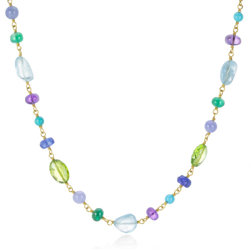 Mallary Marks Blue and Green Spun Sugar Necklace | Quadrum Gallery